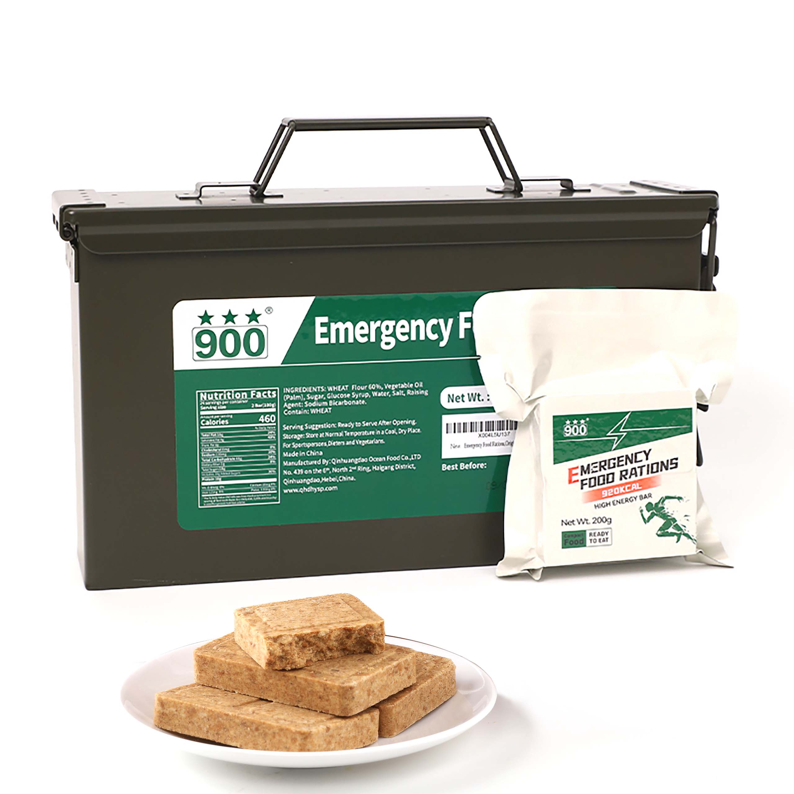 Emergency food supplies packed in durable three-proof boxes for disaster relief operations